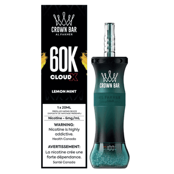 Al Fakher Crown Bar Cloud X 60K - Lemon Mint