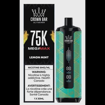 Al Fakher Crown Bar Mega Max 75K Al Fakher Crown Bar Mega Max 75K - Lemon Mint
