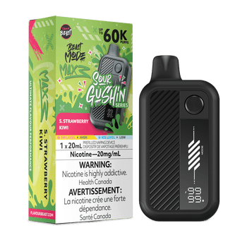 Flavour Beast Sour Gushin' Beast Mode Max 3 60K - S. Strawberry Kiwi