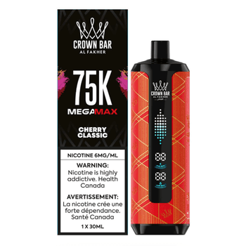 Al Fakher Crown Bar Mega Max 75K Al Fakher Crown Bar Mega Max 75K - Cherry Classic