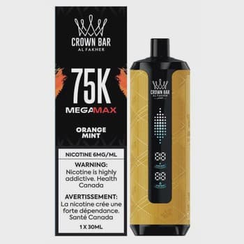 Al Fakher Crown Bar Mega Max 75K Al Fakher Crown Bar Mega Max 75K - Orange Mint