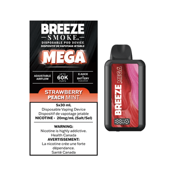 Breeze Mega 60K - Strawberry Peach Mint