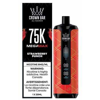 Al Fakher Crown Bar Mega Max 75K Al Fakher Crown Bar Mega Max 75K - Strawberry Punch