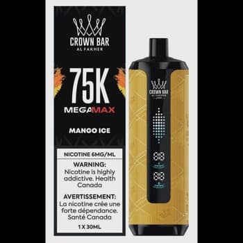 Al Fakher Crown Bar Mega Max 75K Al Fakher Crown Bar Mega Max 75K - Mango Ice