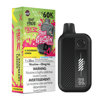 Flavour Beast Sour Gushin' Beast Mode Max 3 60K - S. Raspberry Lemon