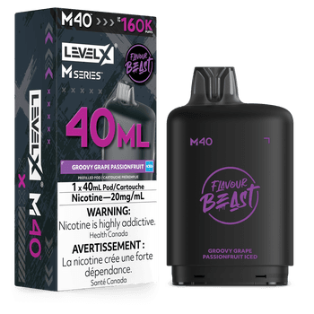 Level X Flavour Beast M40 160K Pod - Groovy Grape Passionfruit Iced