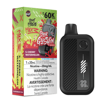 Flavour Beast Sour Gushin' Beast Mode Max 3 60K - S. Cherry Watermelon