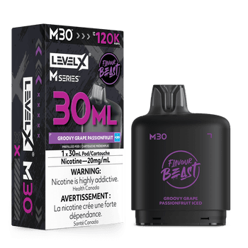 Level X Flavour Beast M30 120K Pod - Groovy Grape Passionfruit Iced