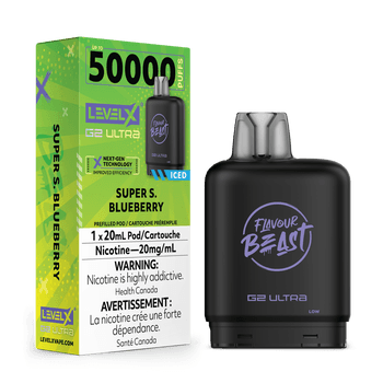 Level X Flavour Beast G2 Ultra 50K Pod - Super Sour Blueberry Iced
