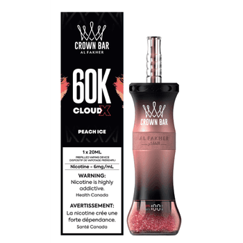 Al Fakher Crown Bar Cloud X 60K - Peach Ice