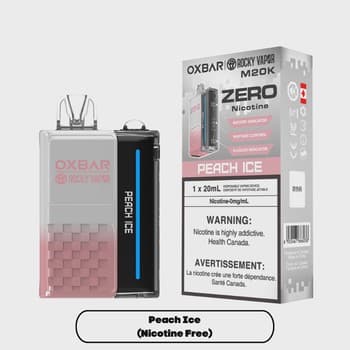 OXBAR x Rocky Vapor M20K Zero Nic OXBAR x Rocky Vapor M20K Zero Nic - Peach Ice