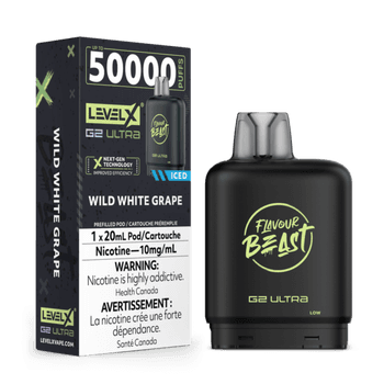 Level X Flavour Beast G2 Ultra 50K Pod - Wild White Grape Iced (10mg)