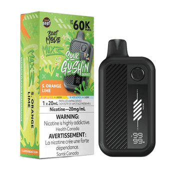 Flavour Beast Sour Gushin' Beast Mode Max 3 60K - S. Orange Lime