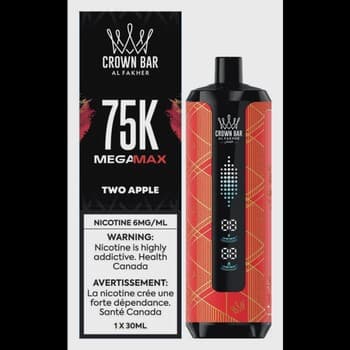 Al Fakher Crown Bar Mega Max 75K Al Fakher Crown Bar Mega Max 75K - Two Apple