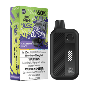Flavour Beast Sour Gushin' Beast Mode Max 3 60K - S. Blueberry Grape