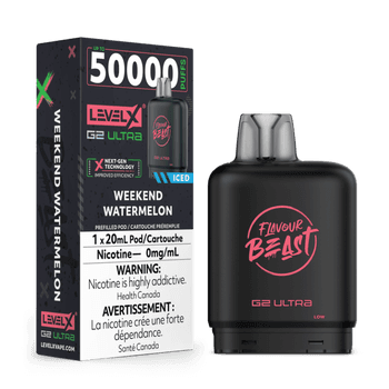 Level X Flavour Beast G2 Ultra 50K Pod - Weekend Watermelon Iced (0mg)