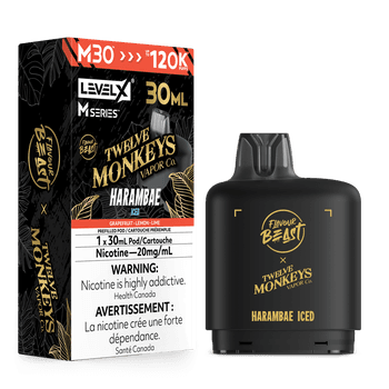Level X Flavour Beast Twelve Monkeys M30 120K Pod - Harambae Iced