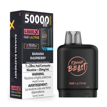 Level X Flavour Beast G2 Ultra 50K Pods Level X Flavour Beast G2 Ultra 50k - Banana Raspberry Iced