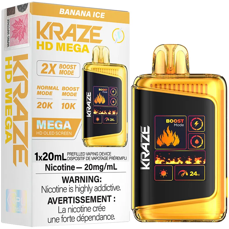 Kraze HD Mega 20K Kraze HD Mega - Banana Ice