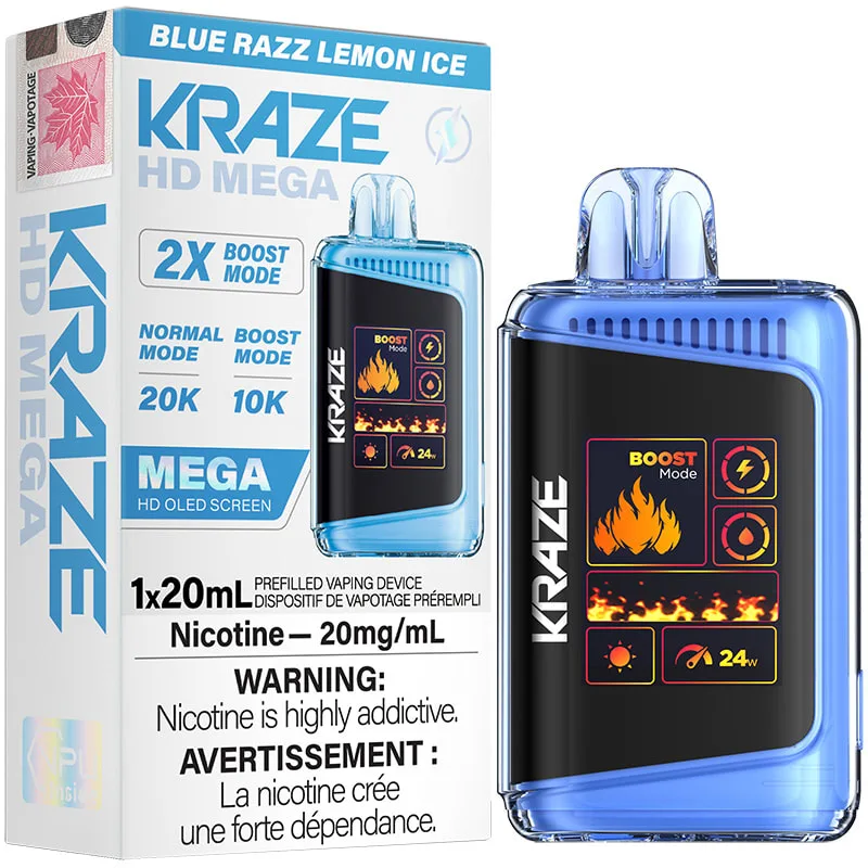Kraze HD Mega 20K Kraze HD Mega - Blue Razz Lemon Ice