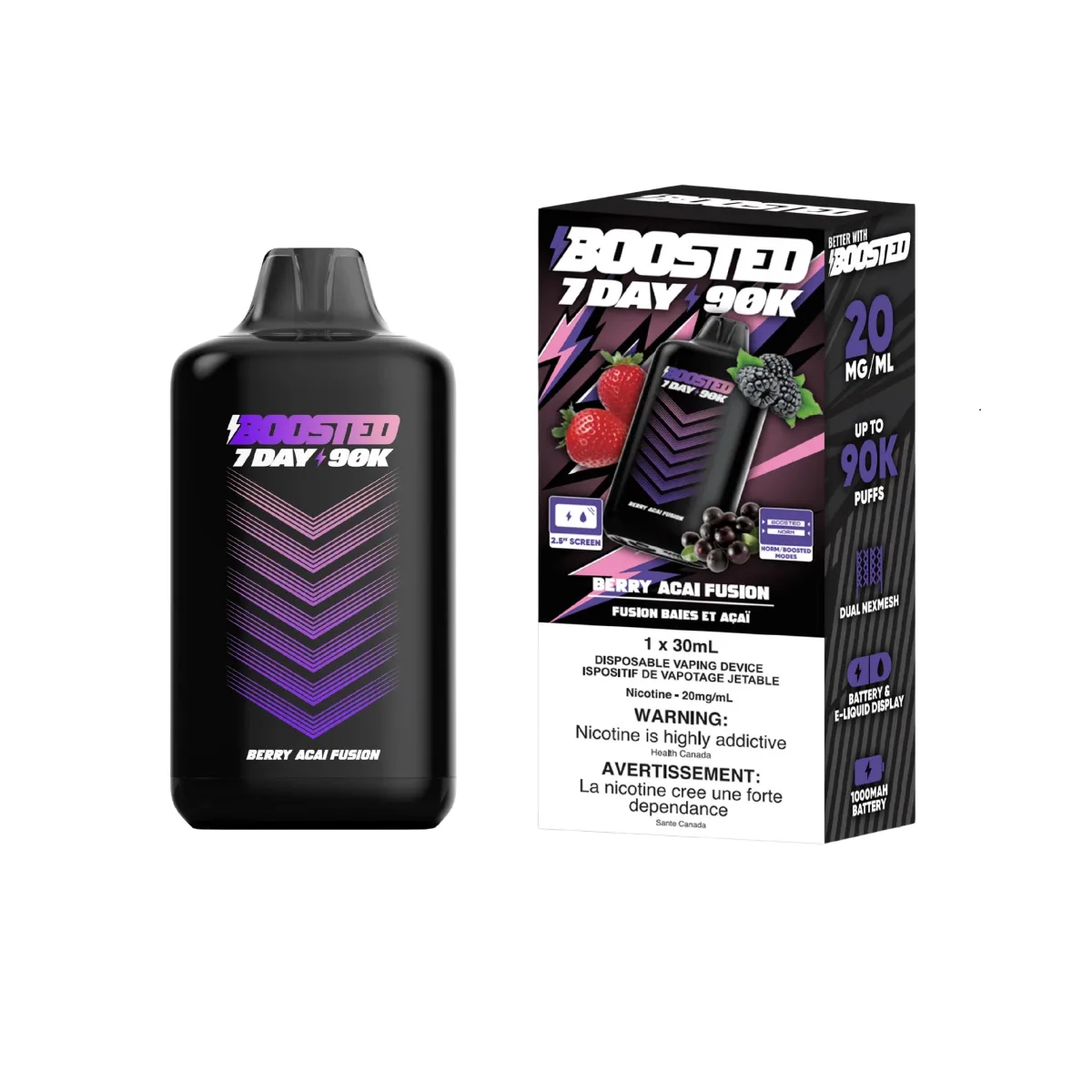 Boosted 7Day 90K Boosted 7Day 90K - Berry Acai Fusion