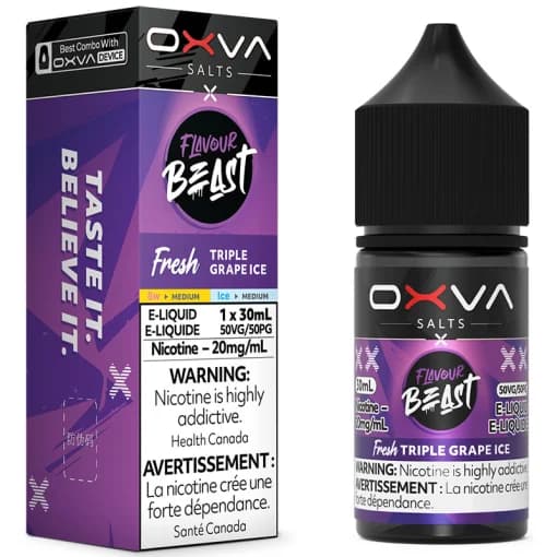 OXVA x Flavour Beast - Fresh Triple Grape Ice 30ml Salt