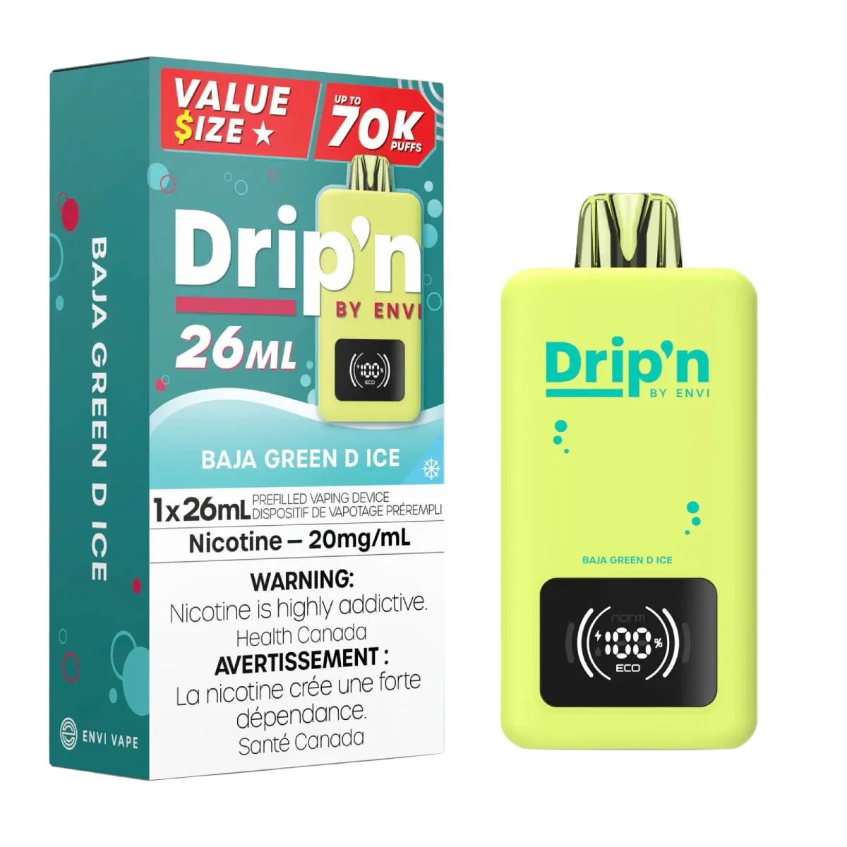 Drip'n By Envi 70K - Baja Green D Ice