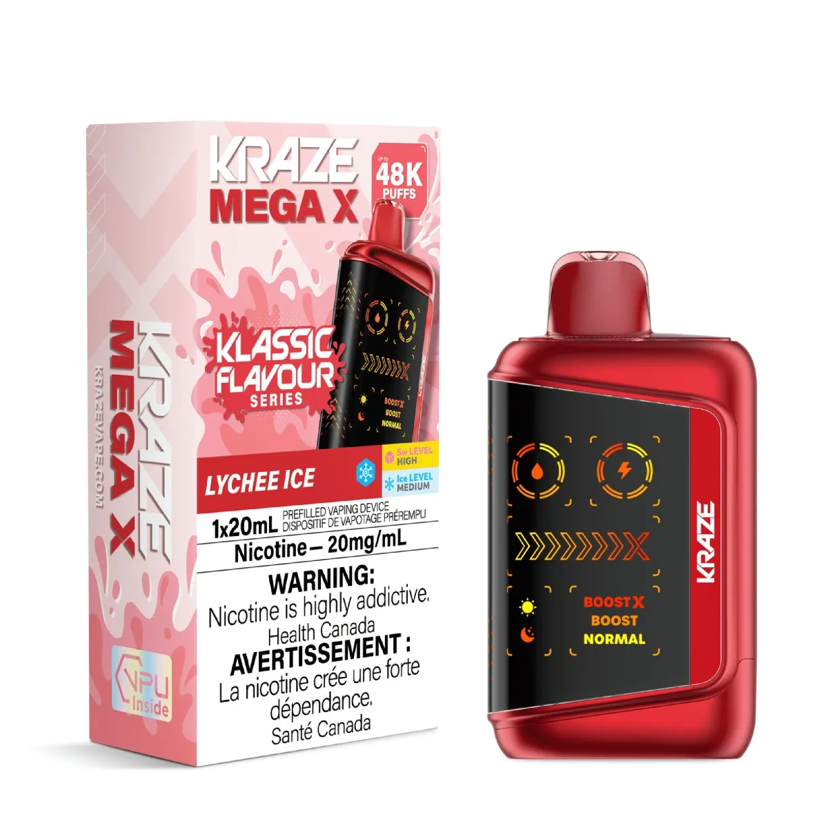 Kraze Mega X Classic - Lychee Ice