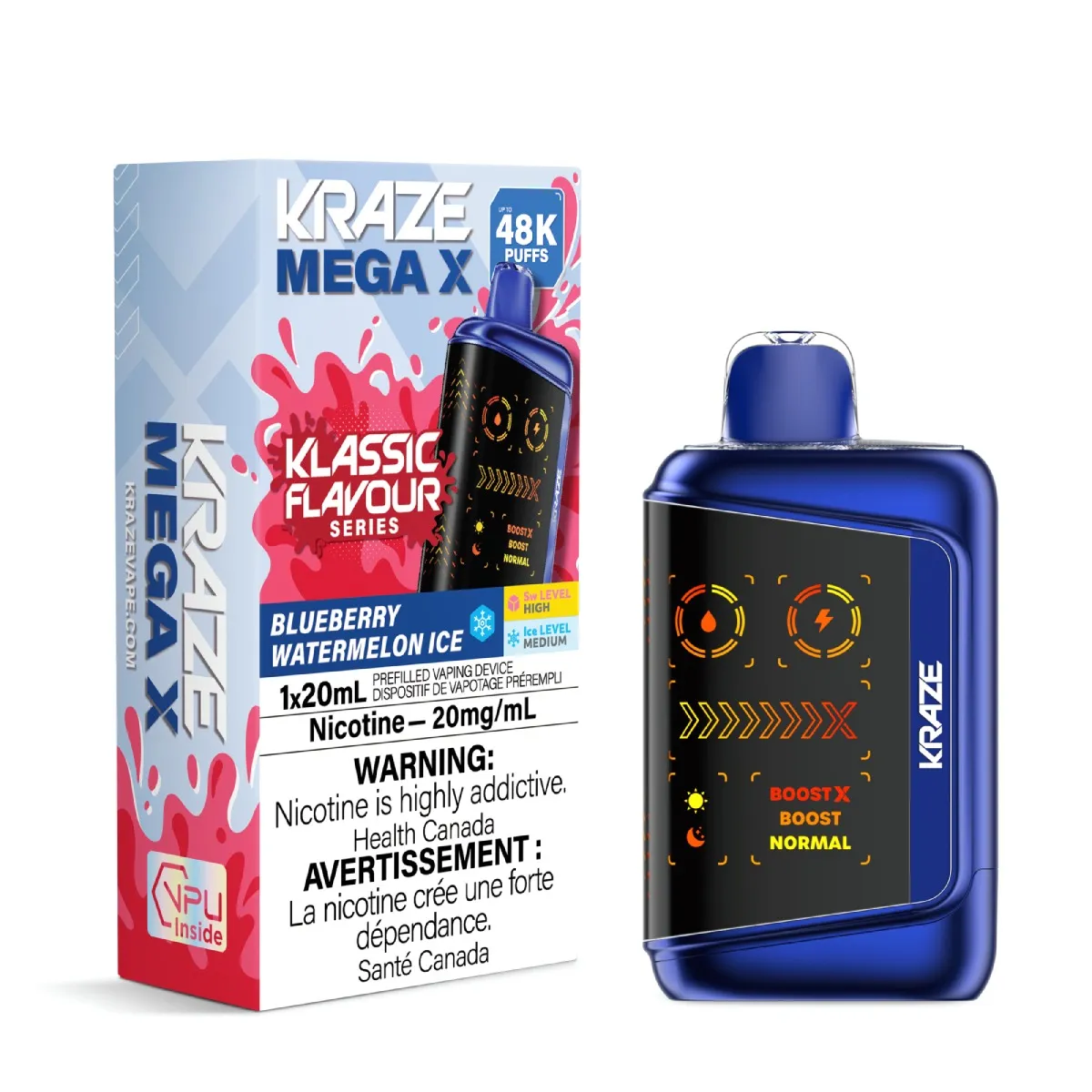 Kraze Mega X Classic - Blueberry Watermelon Ice