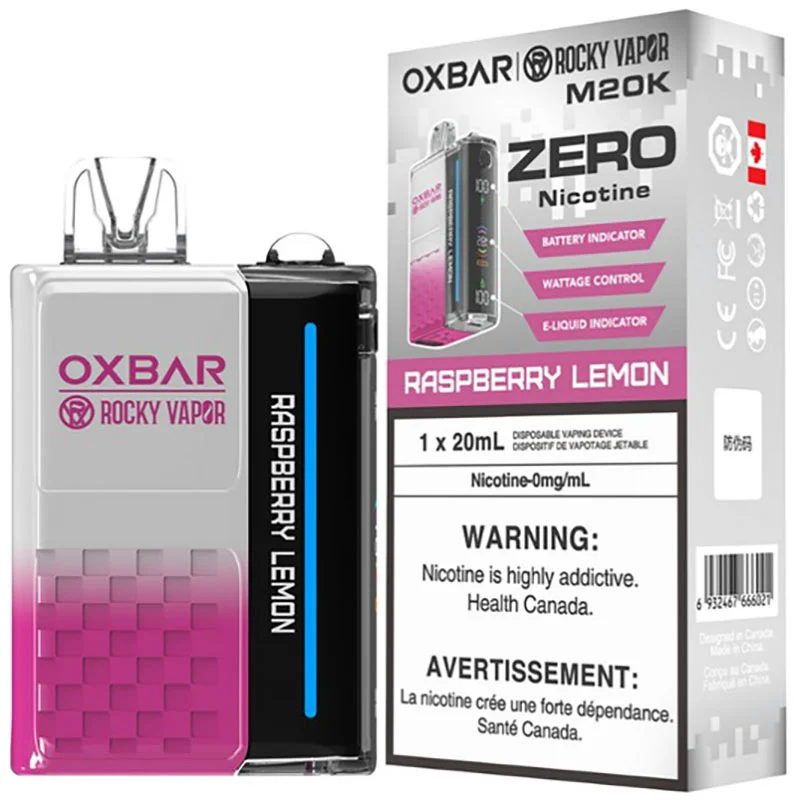 OXBAR x Rocky Vapor M20K Zero Nic OXBAR x Rocky Vapor M20K Zero Nic - Raspberry Lemon