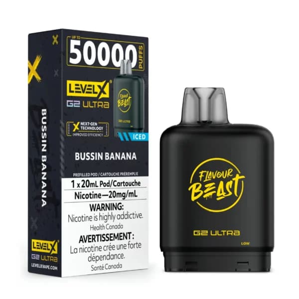 Level X Flavour Beast G2 Ultra 50k - Bussin' Banana Iced