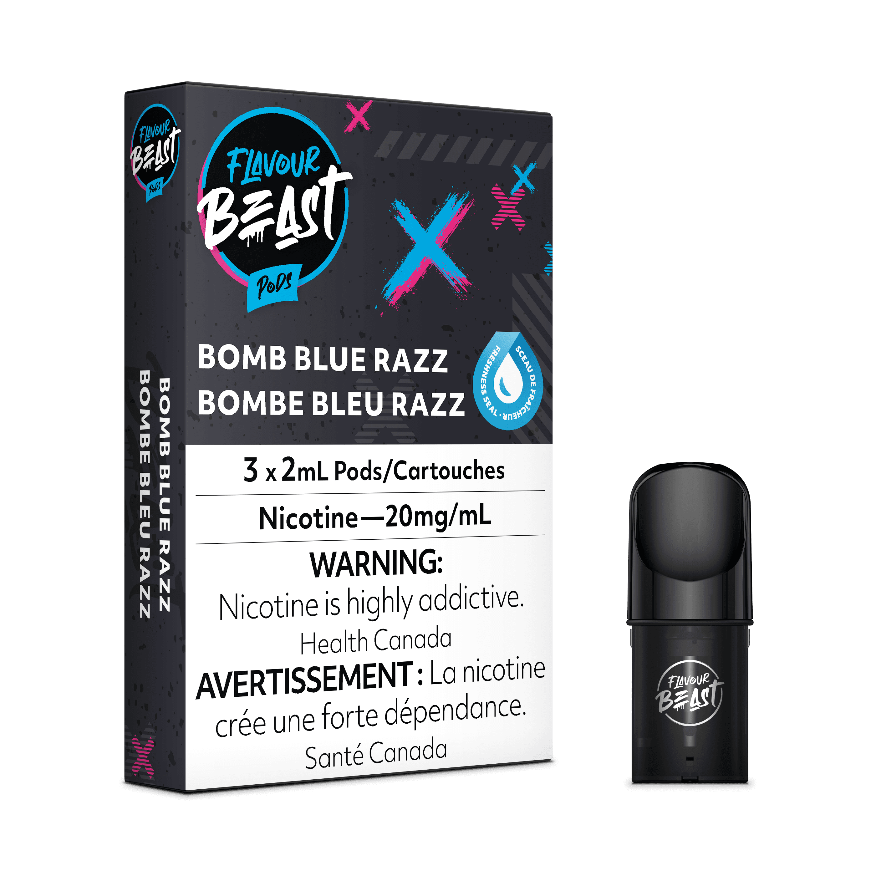 Flavour Beast Pods (STLTH) Flavour Beast Pods - Bomb Blue Razz (3 Pack)