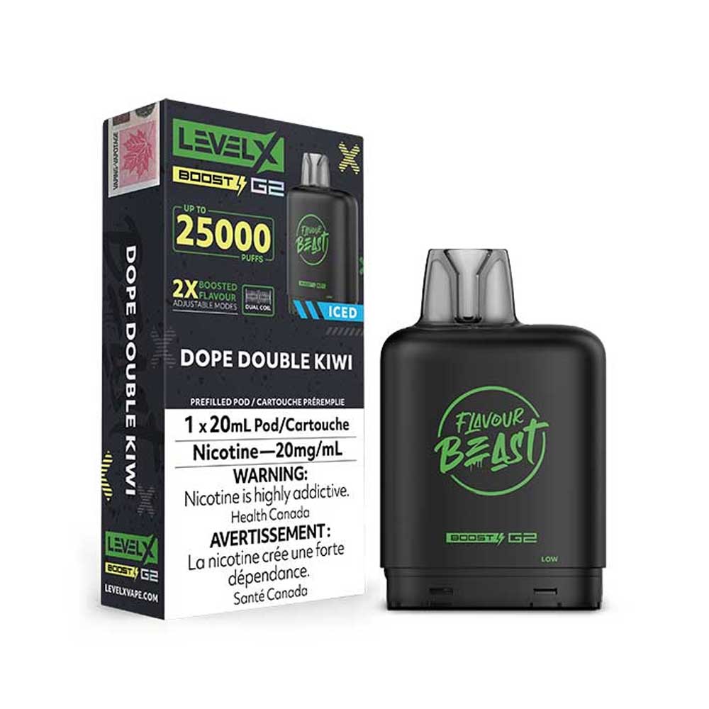 Level X Flavour Beast G2 Boost 25K Pods Level X Flavour Beast G2 Boost 25K Pod - Dope Double Kiwi Iced