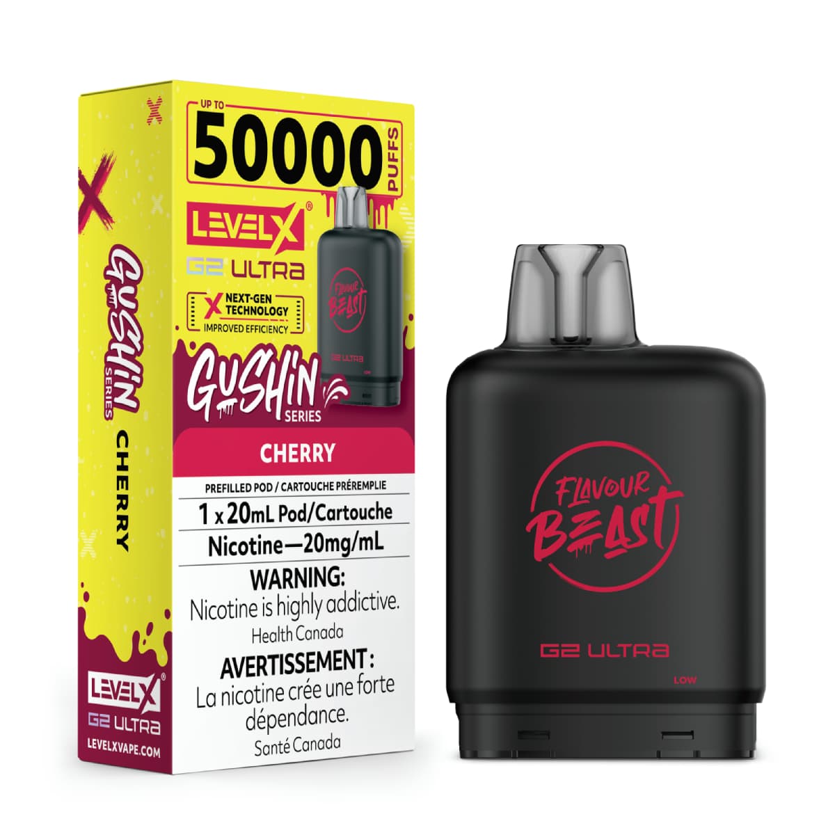 Level X Flavour Beast G2 Ultra 50K Pods Level X Flavour Beast Gushin' G2 Ultra 50k - Cherry