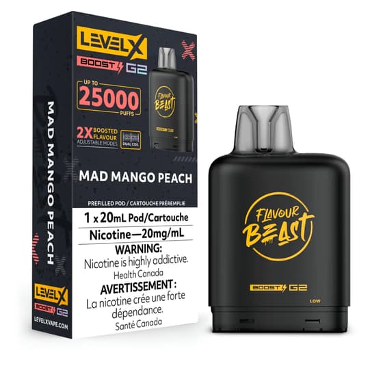 Level X Flavour Beast G2 Boost 25K Pods Level X Flavour Beast G2 Boost 25K Pod - Mad Mango Peach