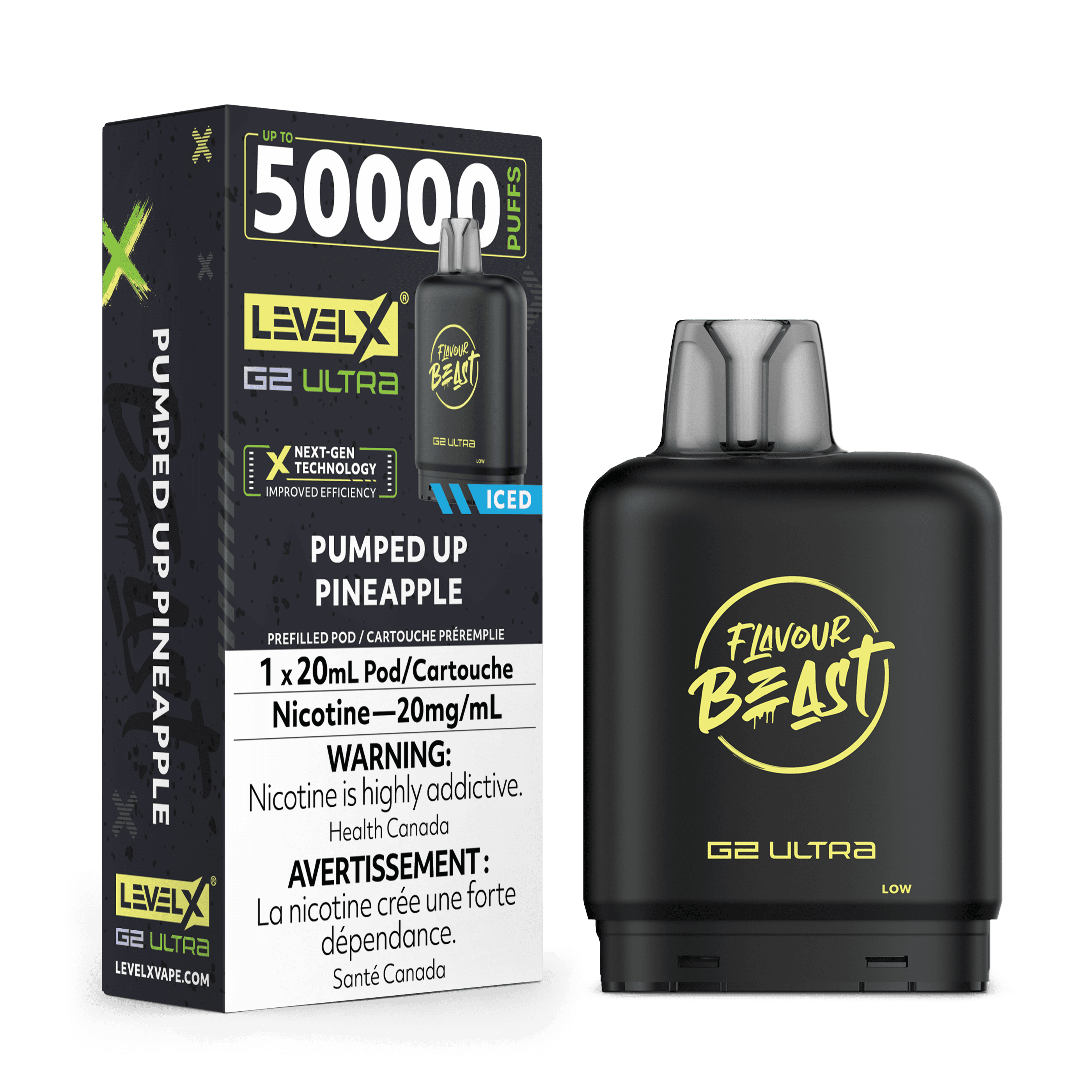 Level X Flavour Beast G2 Ultra 50K Pods Level X Flavour Beast G2 Ultra 50k - Pumped Up Pineapple Iced