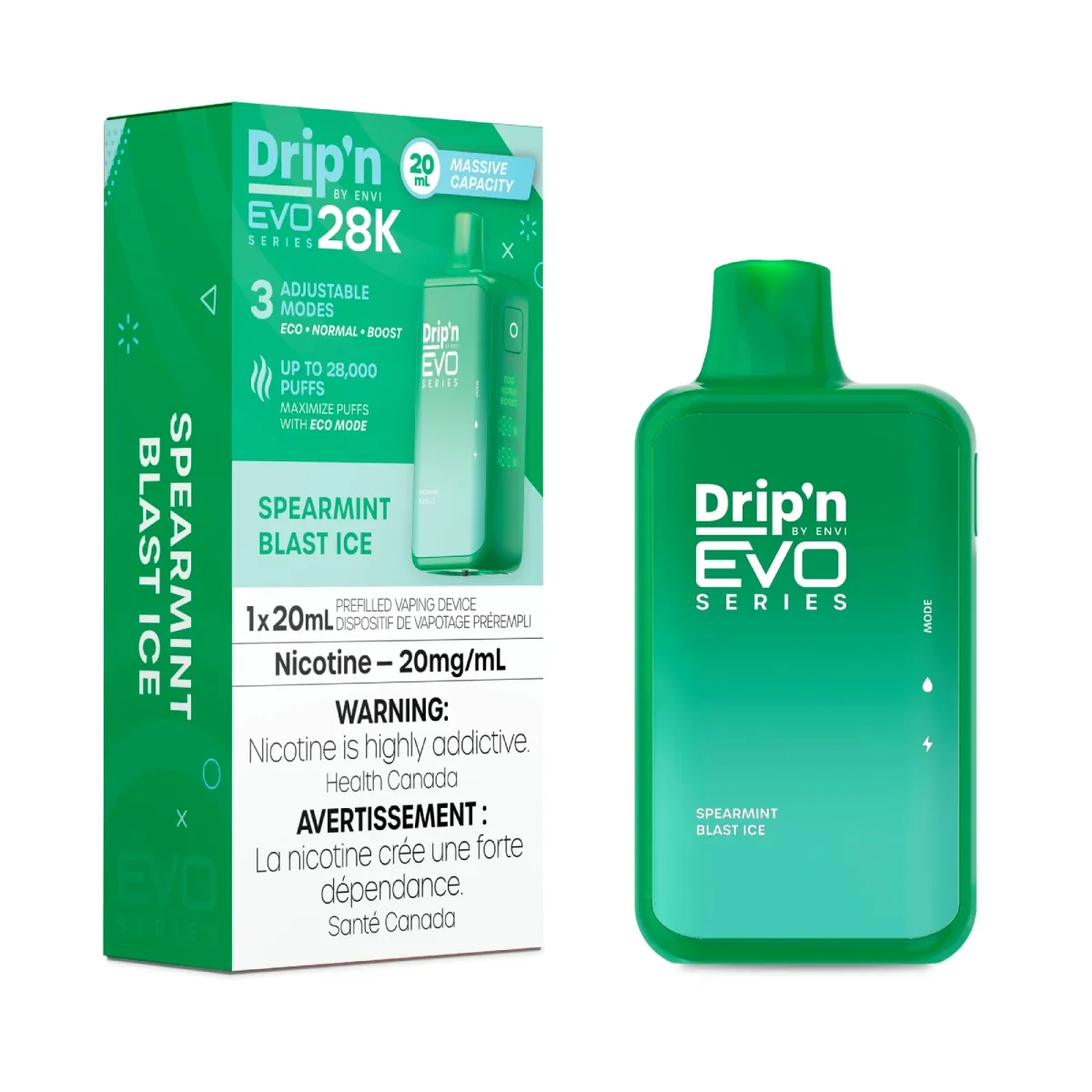 Drip'n by Envi EVO 28K Drip'n by Envi EVO 28k -Spearmint Blast lce