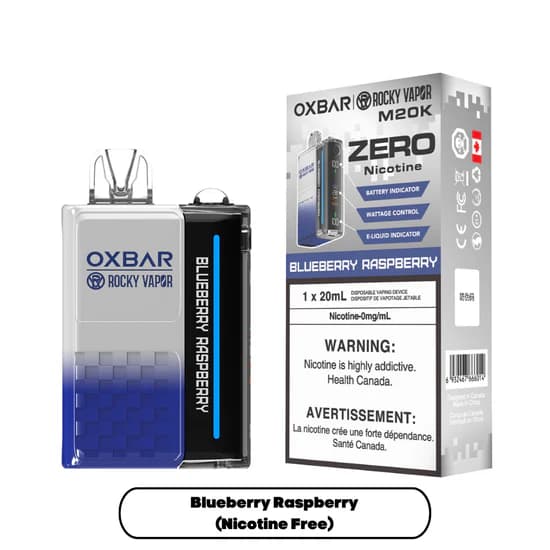 OXBAR x Rocky Vapor M20K Zero Nic OXBAR x Rocky Vapor M20K Zero Nic - Blueberry Raspberry