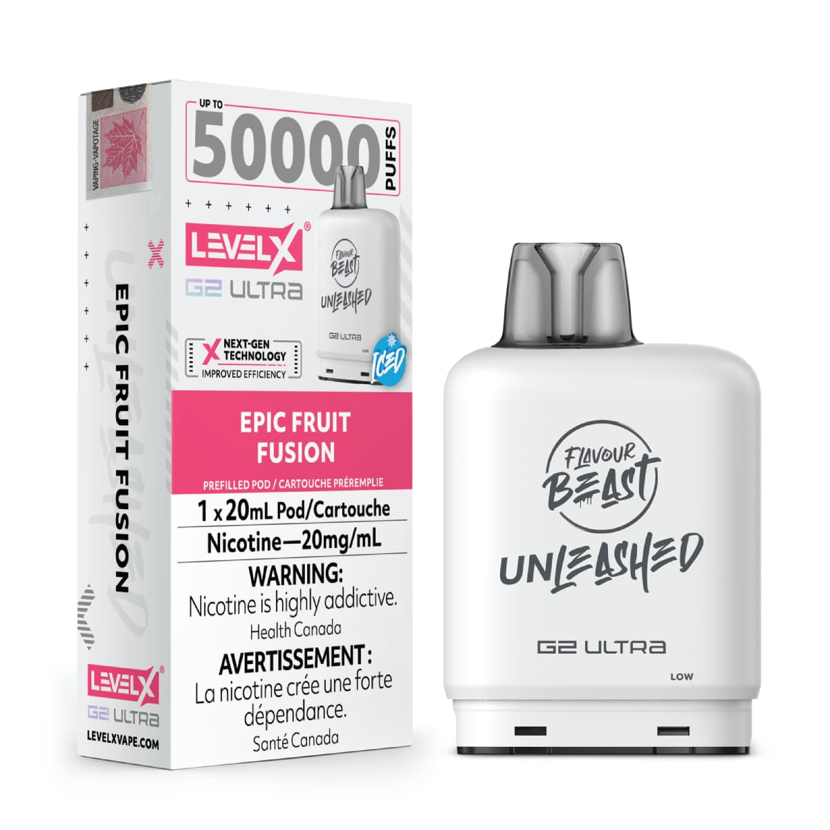 Level X Flavour Beast G2 Ultra 50K Pods Level X Flavour Beast Unleashed G2 Ultra 50k - Epic Fruit Fusion Iced