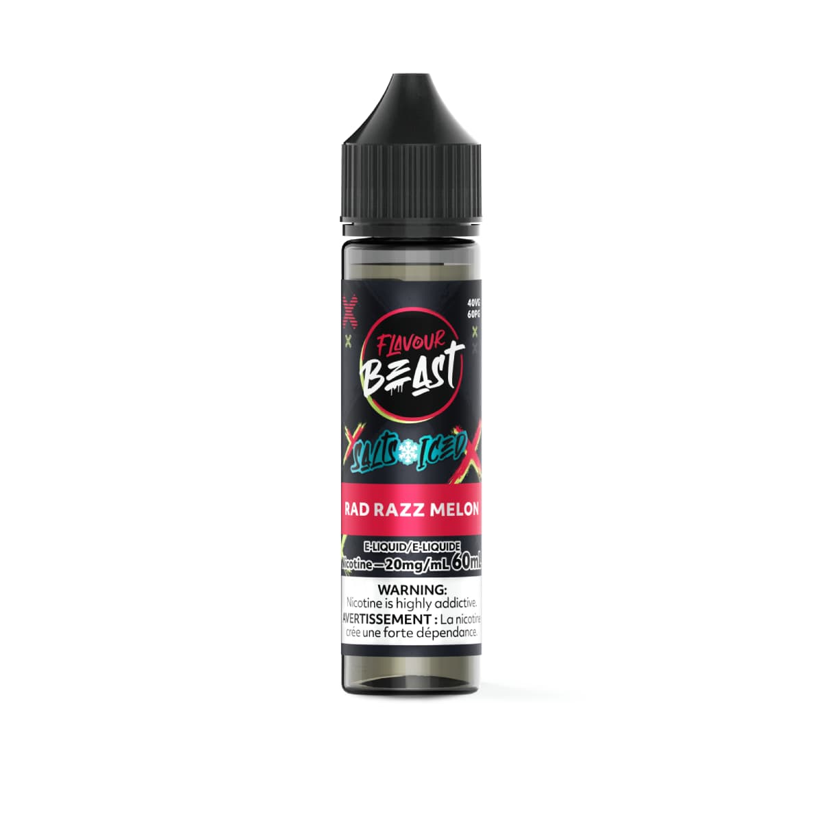 Flavour Beast 60ml Salt Flavour Beast - Rad Razz Melon Iced 60ml Salt