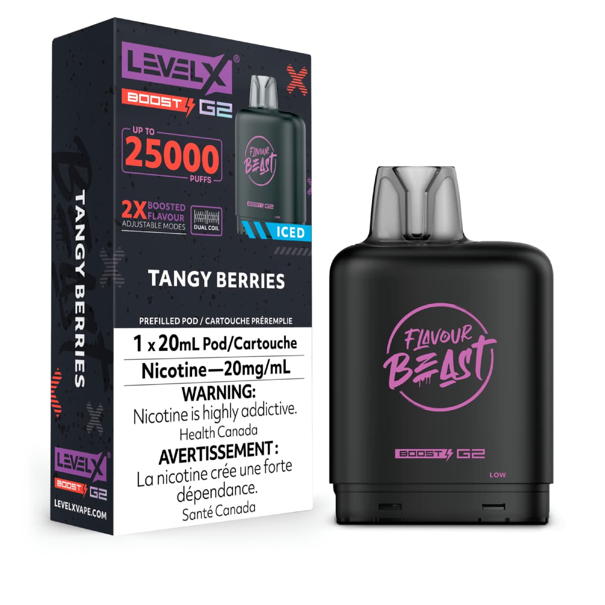 Level X Flavour Beast G2 Boost 25K Pods Level X Flavour Beast G2 Boost 25K Pod - Tangy Berries