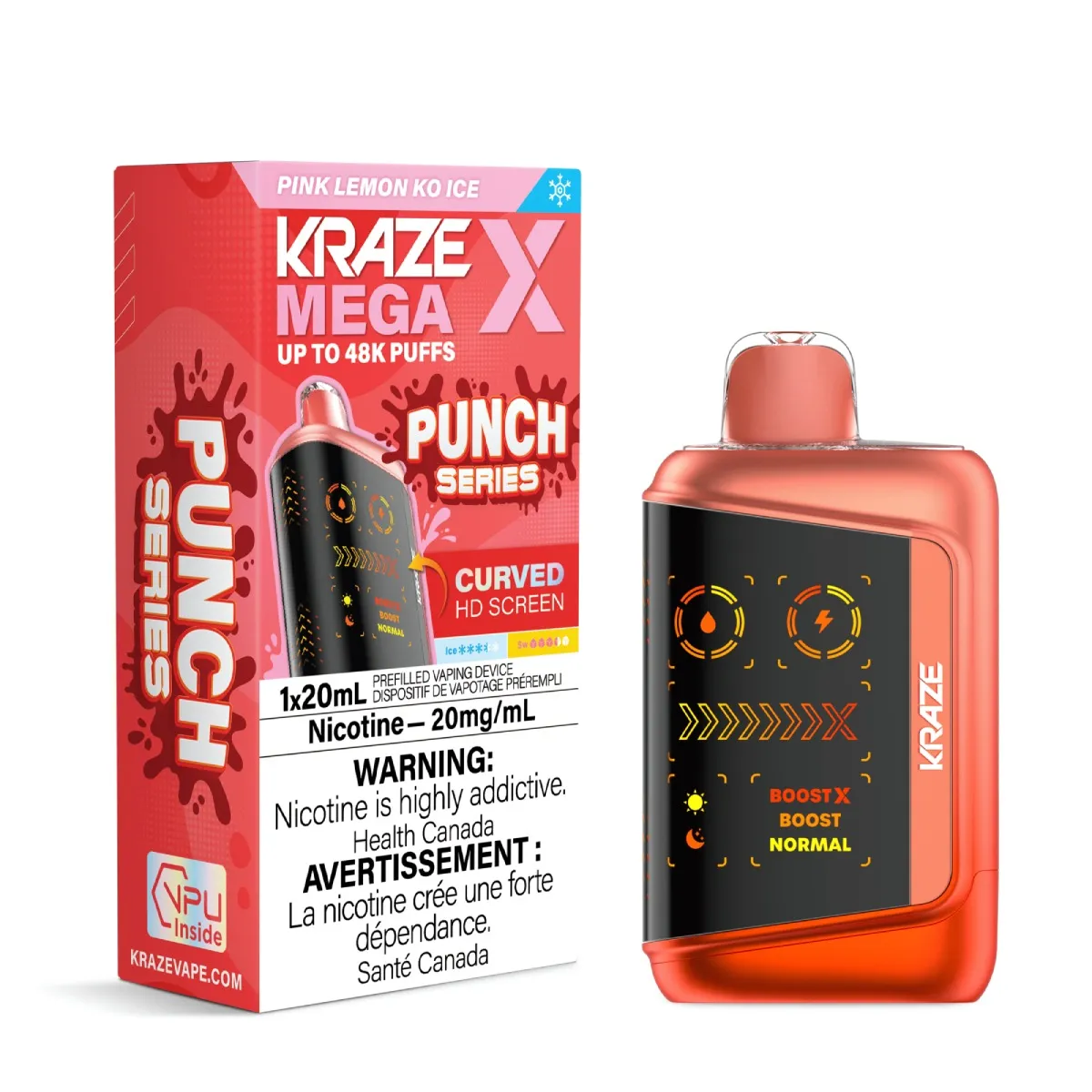 KRAZE Mega X 48K KRAZE Mega X Punch Series - Pink Lemon KO Ice